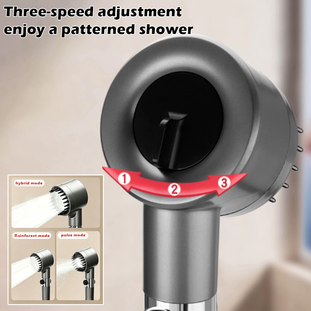 High Pressure Shower Head Handheld - High Pressure Massage Showerhead 4 Modes