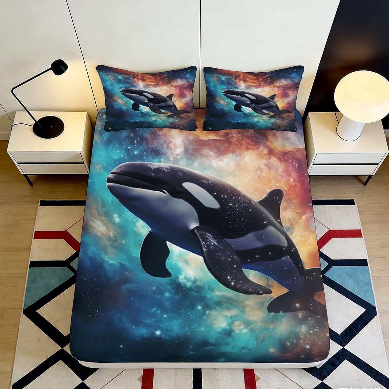 Whale Fitted Sheet Kawaii Kill - Fitted Bed Sheets Deep Pocket ulasan dan harga