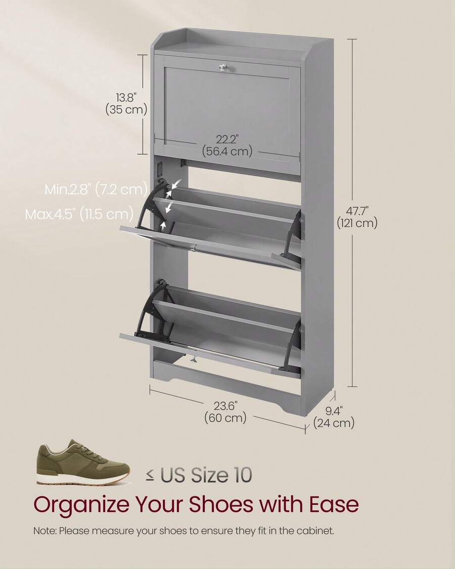 Shoe Cabinet With 3 Flip Drawe - Storage & Organization ulasan dan harga