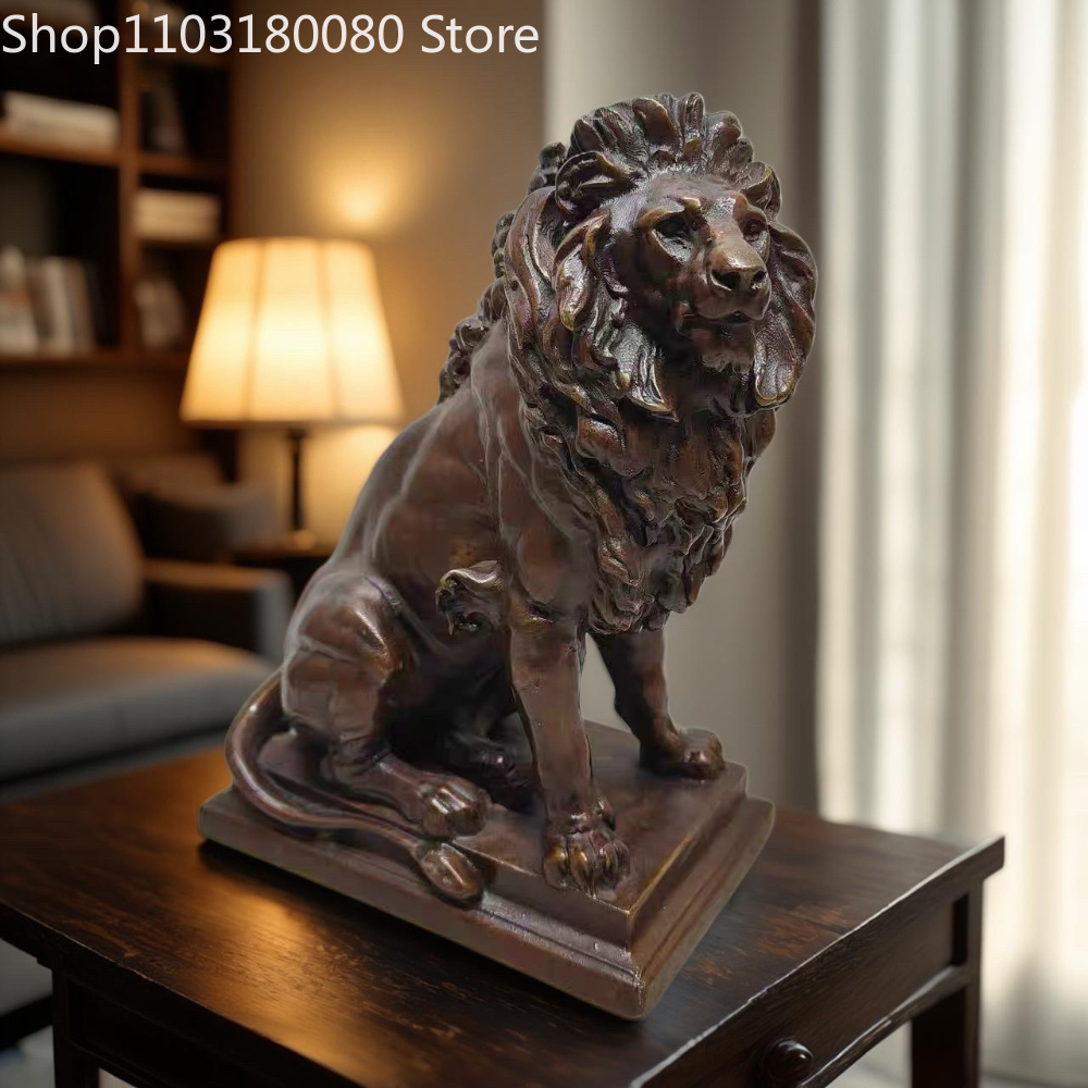 21cm Antique Finish Copper Lio - Home Decor ulasan dan harga