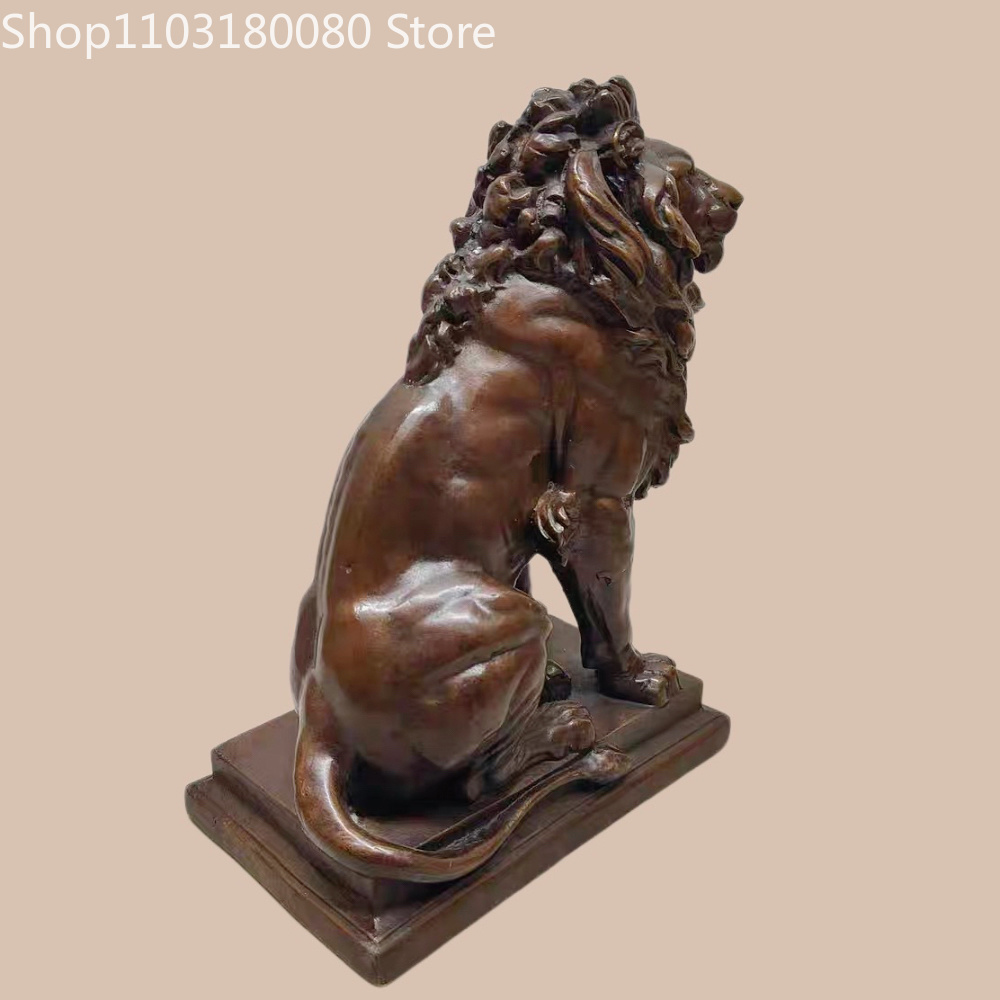 21cm Antique Finish Copper Lio - Home Decor ulasan dan harga