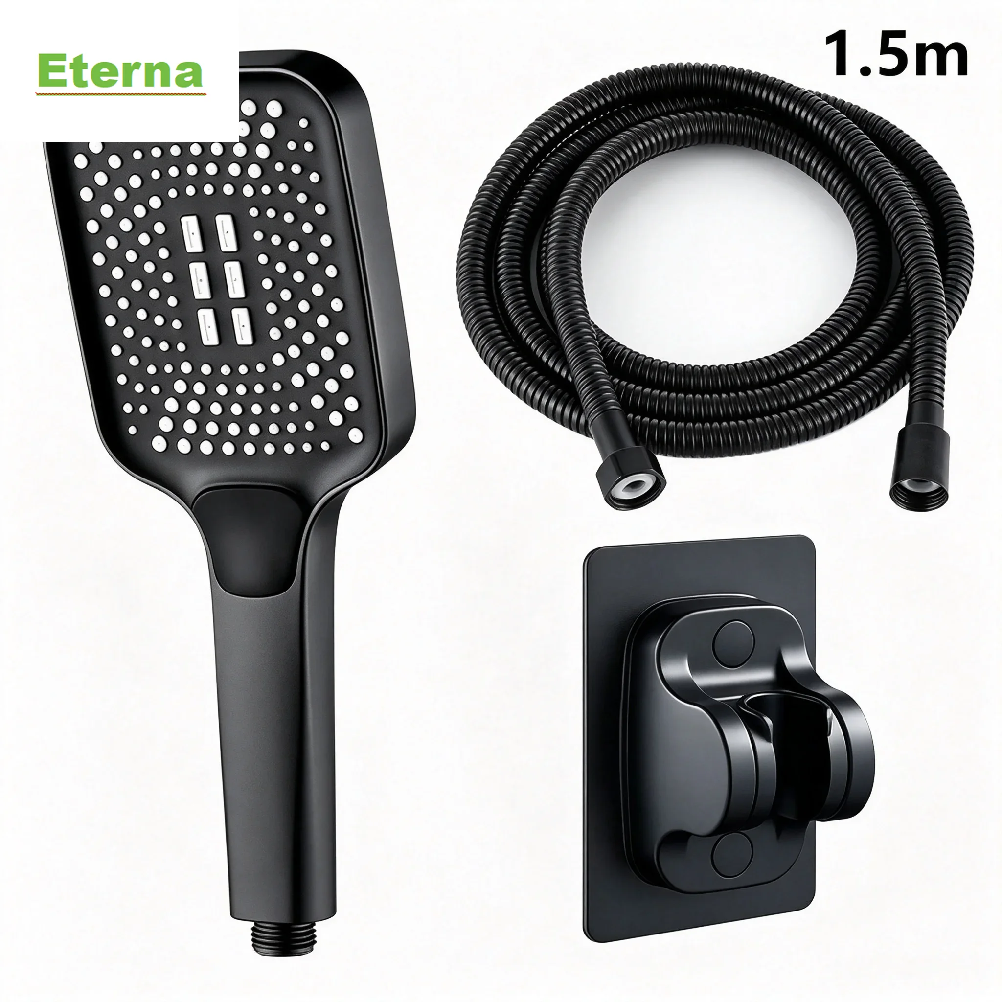 Modern Luxury Powerful Rainfal - High Pressure Shower Head Handheld ulasan dan harga